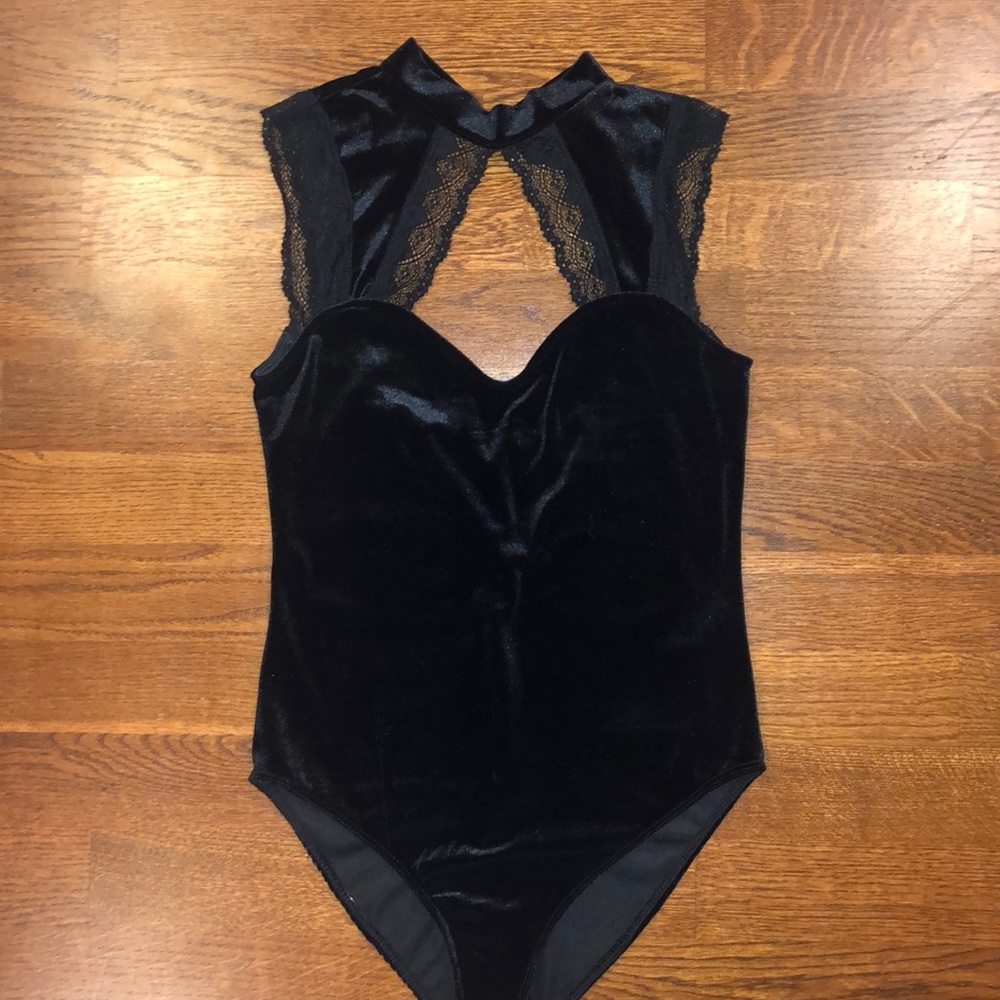 Forever21 suede bodysuit
